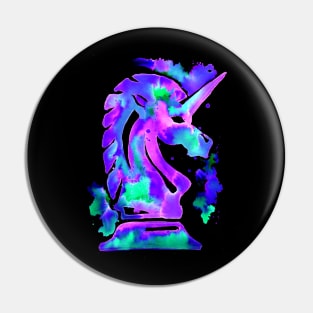 Chess Knight Unicorn Purple Pin