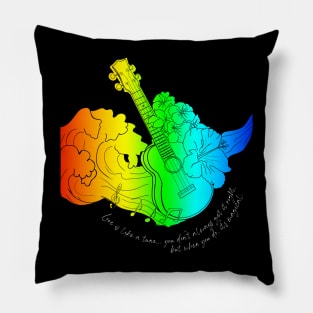 Love is Like a Tune - White Print Pillow