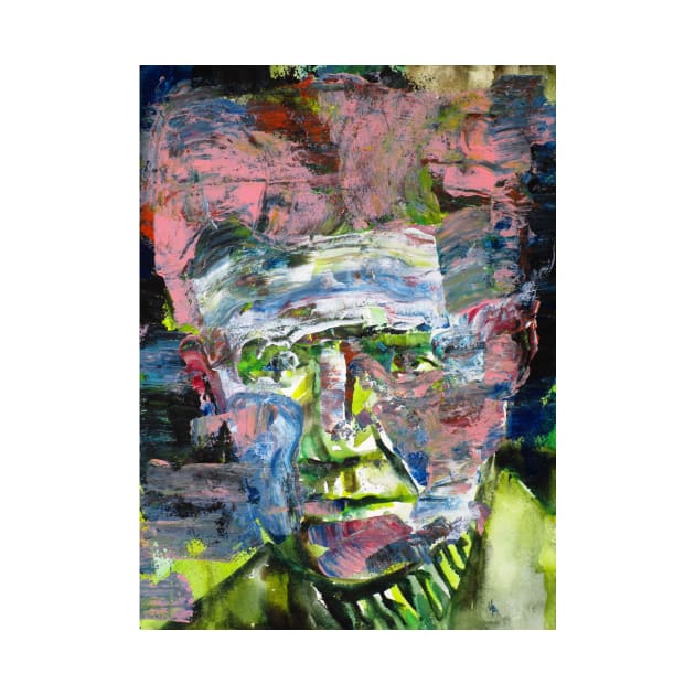 EMIL CIORAN acrylic and watercolor portrait by lautir