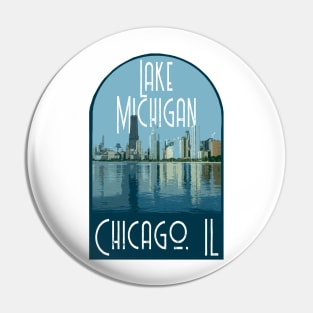 Lake Michigan Chicago Decal Pin