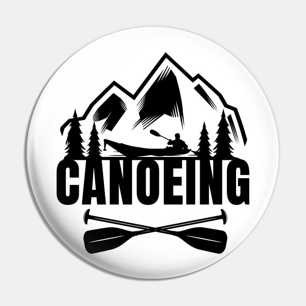 Canoeist Canoeing Pin by Foxxy Merch