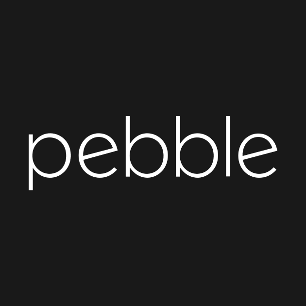 Pebble Smartwatch logo (the OG) on black by stickerfule