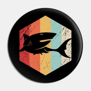 Shark Retro Distressed Pin