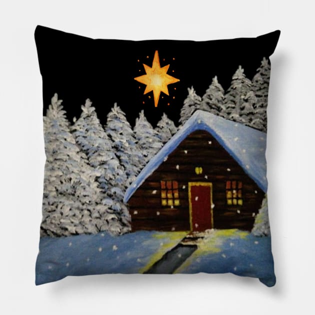 Christmas Eve Pillow by Finn Art by MB