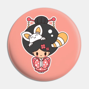 Kawaii Geisha Pin