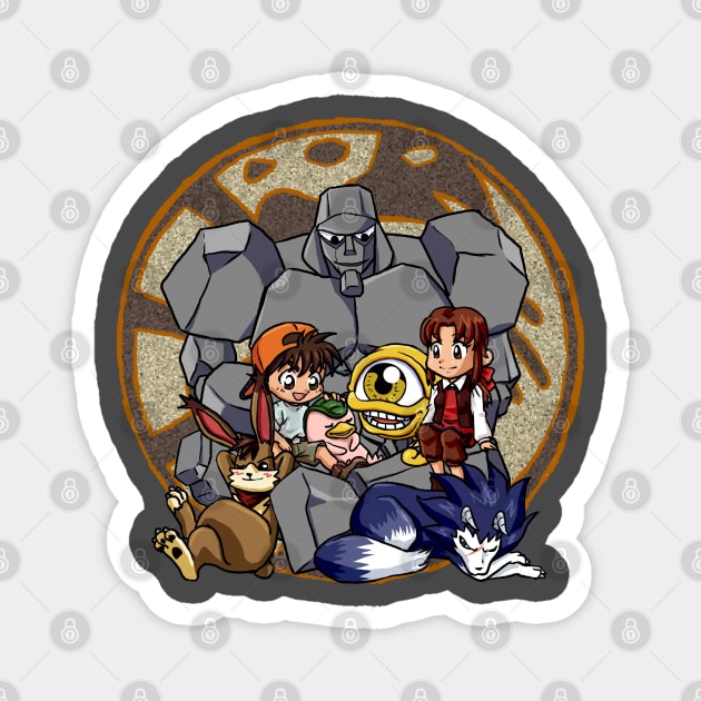 Monster Rancher Group Magnet by NightGlimmer