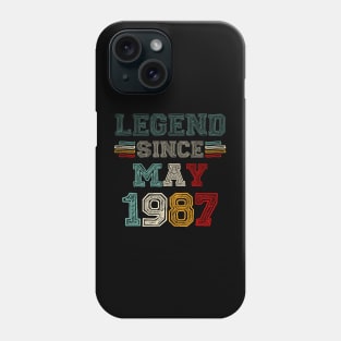 36 Years Old Legend Since May 1987 36th Birthday Phone Case