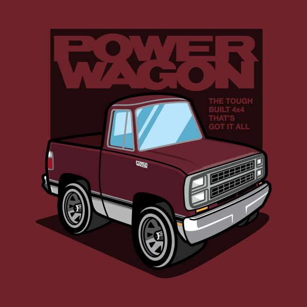 Medium Red Sunfire - Power Wagon (1980 - White-Based) by jepegdesign