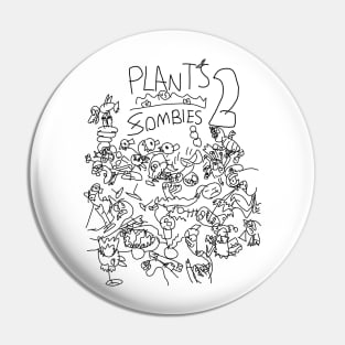 Plants vs Zombies Doodle Up Pin