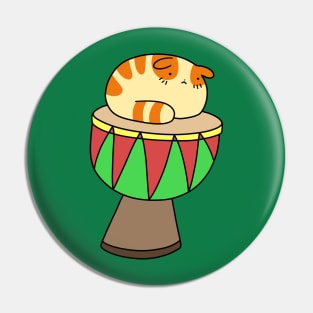 Djembe Tabby Cat Pin