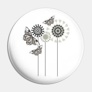 Butterflies and Flowers Pin