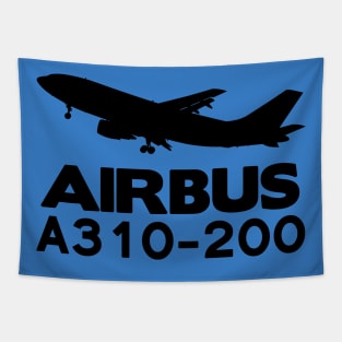 Airbus A310-200 Silhouette Print (Black) Tapestry