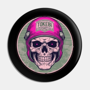 Cafe Racer Biker Helmet Skull Pin