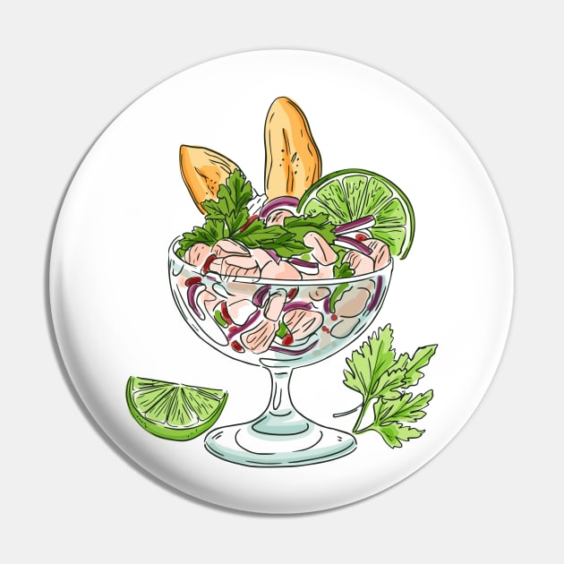 Ceviche Pin by Mako Design 