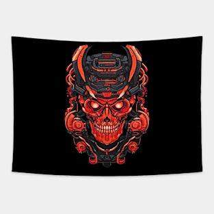 RED ETHEREAL SKULL Tapestry