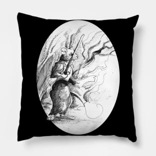 Warrior mouse illustration 27/12/23 - vintage medieval fantasy inspired art and designs Pillow