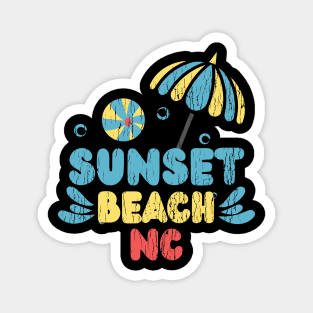 Sunset Beach, North Carolina Splash Beach Ball Fun Magnet