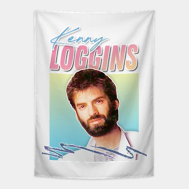 Kenny Loggins / 80s Retro Aesthetic Fan Art Design Tapestry by DankFutura