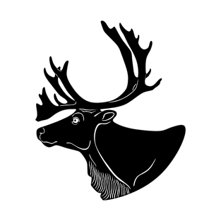 deer head black design T-Shirt