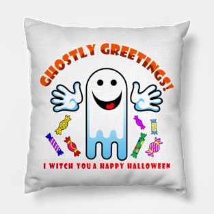 Halloween. Kind ghost. Pillow