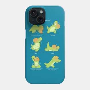 T-Rex tries Yoga Phone Case