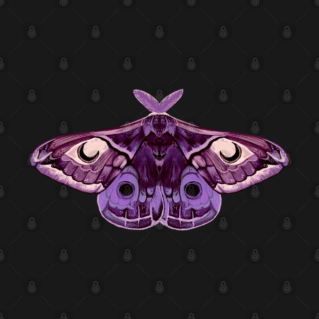 Moth sticker lilac, purple and violet by astronauticarte