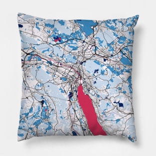 Zurich - Switzerland MilkTea City Map Pillow