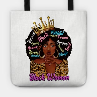 Black Woman,, Black Queen, Black Girl Magic, Sista Tote