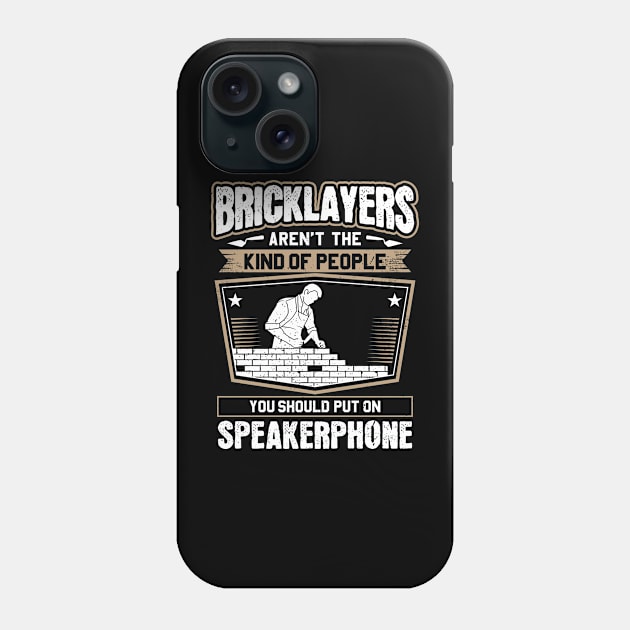 Bricklayer Mason Brickmason Blockmason Phone Case by Krautshirts