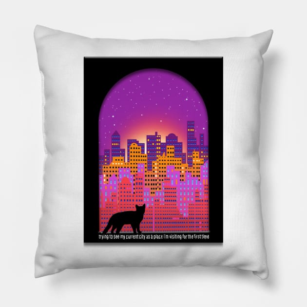 Current City Pillow by Nerdpins