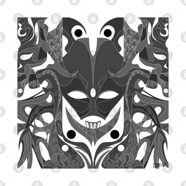 the mask of life in totonac alien pattern ecopop in bright by jorge_lebeau