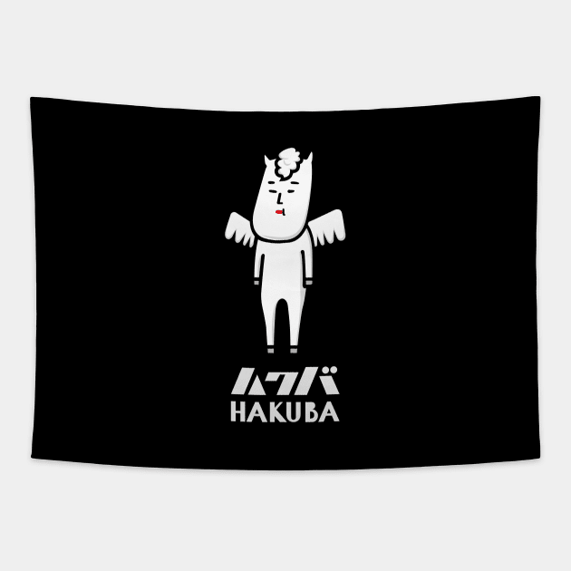 Hakuba Valley Mascot 02 - Black, Japan Japow Snowboard Ski Tapestry by susugroo