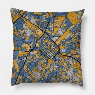 Charlotte Map Pattern in Blue & Gold Pillow