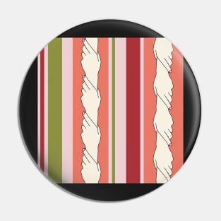 Stronger together in positivity and kindness! Colorfull striped Pin