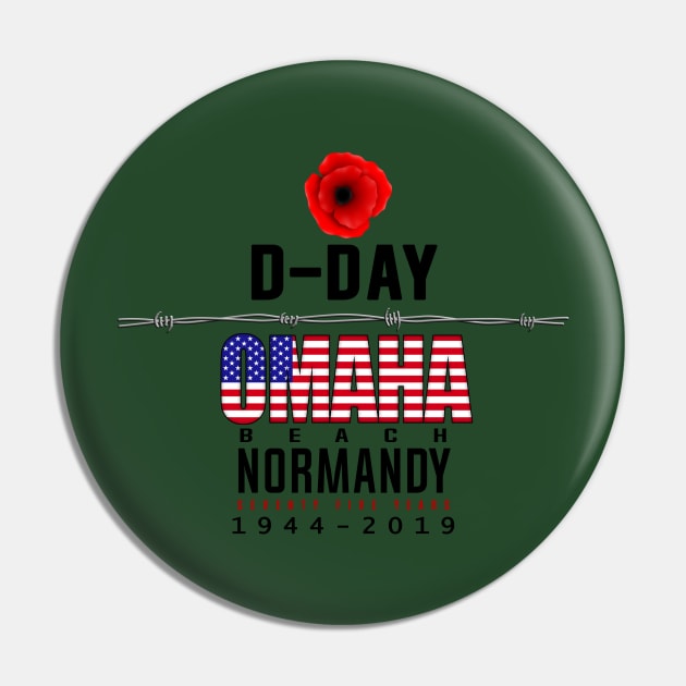 D Day Omaha Beach Anniversary Pin by SeattleDesignCompany