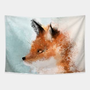 Watercolor Fox Tapestry