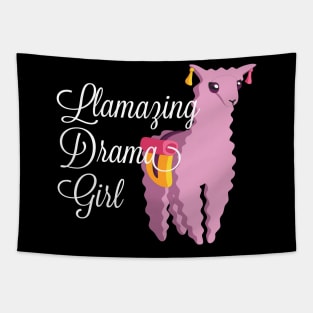 Llamazing Drama Girl - Llama Tapestry