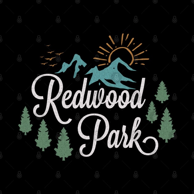 Redwood California National Park Retro Vintage by HCMGift