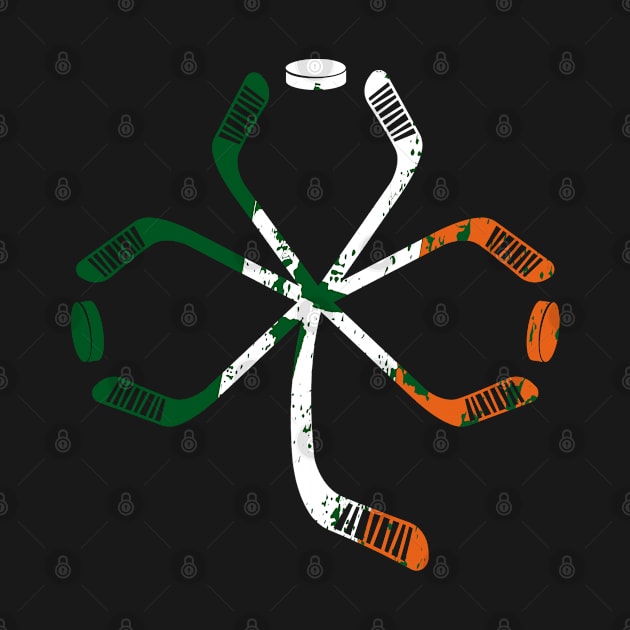 Shamrock Hockey Irish Flag St Patrick Funny by Tuyetle