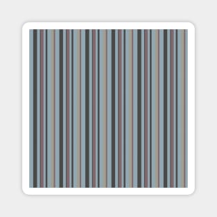 Thin Vertical Stripe Pattern in Blue and Brown Magnet