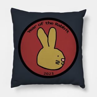 Year of the Rabbit 2023 Bunny Portrait Pillow