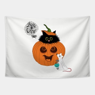 Boo Crew. Cute Halloween Design. Tapestry