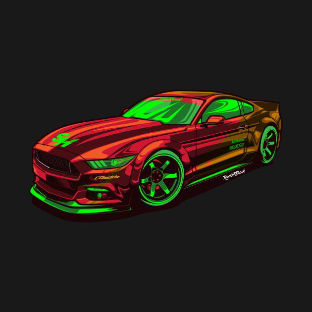 Red Mustang gt modified by ASAKDESIGNS