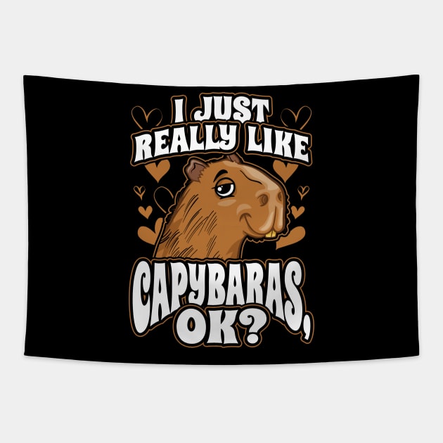 I Just Really Like Capybaras OK Tapestry by aneisha