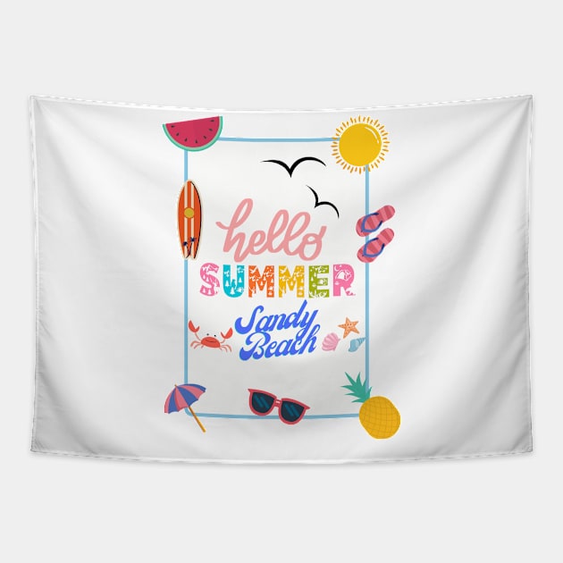 Welcome summer Tapestry by Funnysart