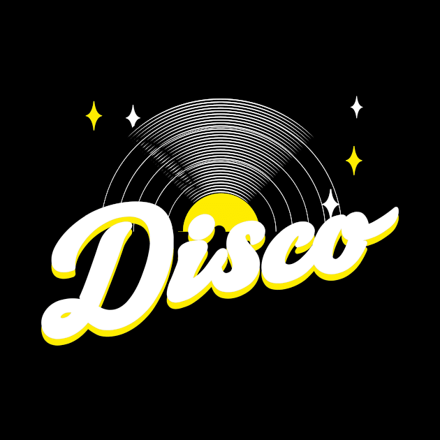 DISCO  - Vintage Vinyl (yellow) by DISCOTHREADZ 