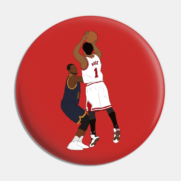 Derrick Rose Game Winner Pin by rattraptees