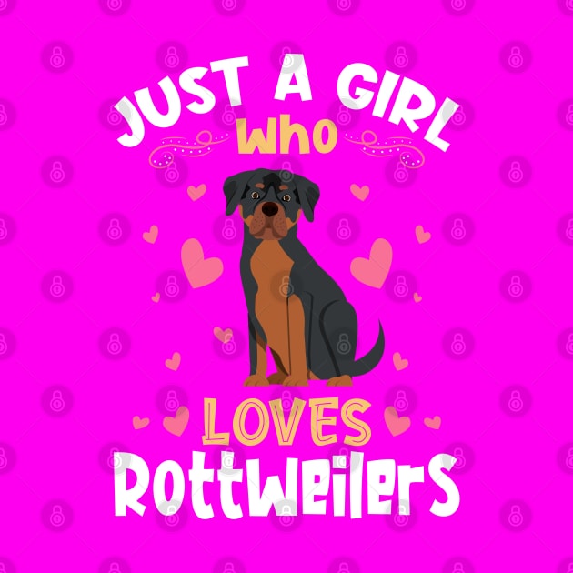 Just a Girl who Loves Rottweilers Gift by aneisha