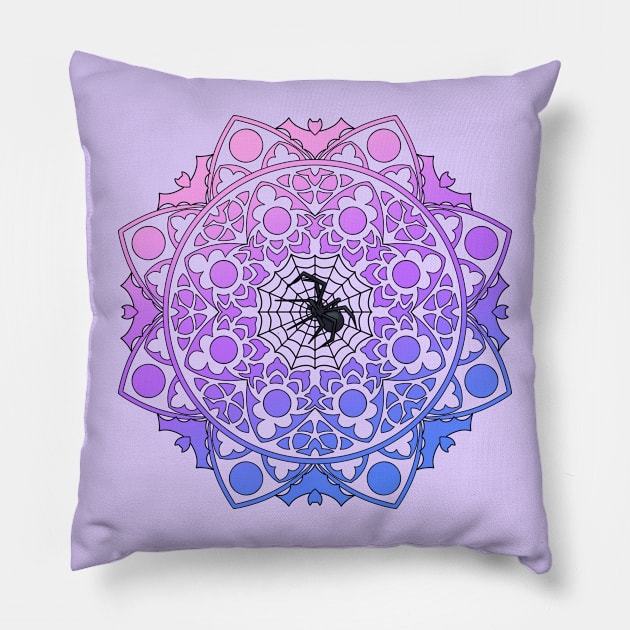 Pastel Goth Mandala Pillow by Luna-Cooper