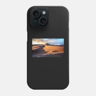 Sahara desert near Merzouga, Morocco at sunset Phone Case